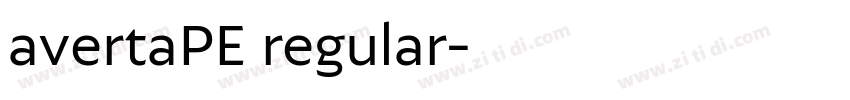 avertaPE regular字体转换